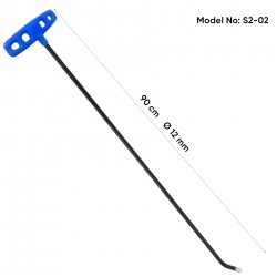 90 cm 12 mm Çap Tek Kıvrımlı Vida Uç Çubuk - S2-02