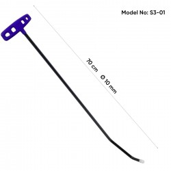 70 cm 10 mm Çift Kıvrımlı Vida Dişli Uç Çubuk - S3-01 70 cm 10 mm Çift Kıvrımlı Vida Dişli Uç Çubuk - S3-01