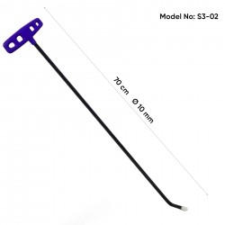 70 cm 10 mm Çap Tek Kıvrımlı Vida Dişli Uç Çubuk - S3-02 70 cm 10 mm Çap Tek Kıvrımlı Vida Dişli Uç Çubuk - S3-02