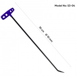70 cm 10 mm Çap Tek Kıvrımlı Sivri Uç Çubuk - S3-04 70 cm 10 mm Çap Tek Kıvrımlı Sivri Uç Çubuk - S3-04