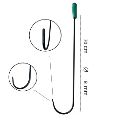 70cm 8 mm Çap Dik Yassı Uç Çengel Çubuk - S5-04 70cm 8 mm Çap Dik Yassı Uç Çengel Çubuk - S5-04