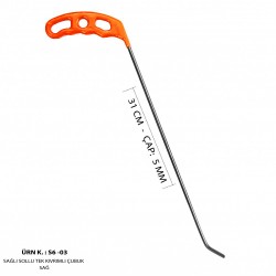 31 cm 5 mm Çap Sağlı Sollu Tek Kıvrımlı Sağ Çubuk - S6-03