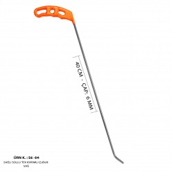 40 cm 6 mm Çap Sağlı Sollu Tek Kıvrımlı Sağ Çubuk - S6-04