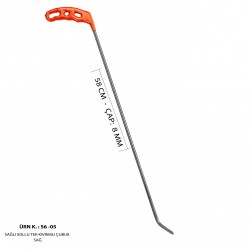 58 cm 8 mm Çap Sağlı Sollu Tek Kıvrımlı Sağ Çubuk - S6-05