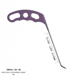 16 cm 3.5 mm Çap Sağlı Sollu Tek Kıvrımlı Sol Çubuk - S6-06