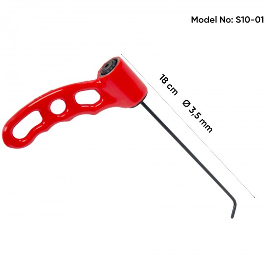 18 cm 3,5 mm Çap Sustalı Sağ Sol Yassı Çubuk - S10-01