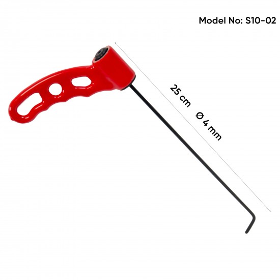 25 cm 4 mm Çap Sustalı Sağ Sol Yassı Çubuk - S10-02