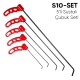 5 Parça Boyasız Göçük Düzeltme Çubuk Seti, PDR Set, S10 Set