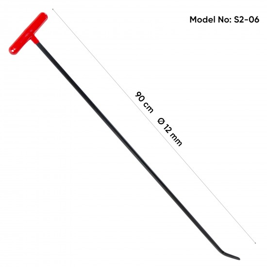 90 cm 12 mm Çap Tek Kıvrımlı Yassı Uç Çubuk - S2-06 90 cm 12 mm Çap Tek Kıvrımlı Yassı Uç Çubuk - S2-06