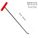 58 cm 6 mm Tek Kıvrımlı Vida Dişli Uç Çubuk - S4-02 58 cm 6 mm Tek Kıvrımlı Vida Dişli Uç Çubuk - S4-02