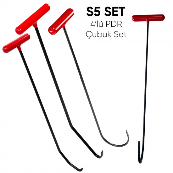 S5 Set - 4'lü Boyasız Göçük Düzeltme Çubuk Seti S5 Set - 4'lü Boyasız Göçük Düzeltme Çubuk Seti