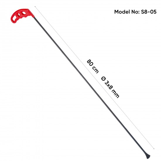80 cm 3X8 mm Çap Plaka Çubuk Büyük Ağız Çubuk - S8-05	
