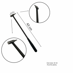 43 cm Boyasız Göçük Düzeltme Platin Çekiç, PDR Çekiç - SC-02