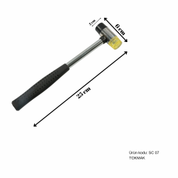 25 cm Kauçuk Saplı Boyasız Göçük Düzeltme Tokmağı, PDR Tokmak - SC-07