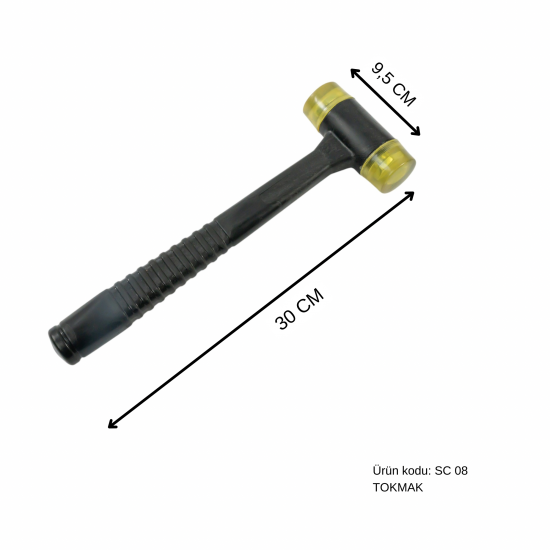 30 cm Kauçuk Saplı Boyasız Göçük Düzeltme Tokmağı, PDR Tokmak - SC-08 30 cm Kauçuk Saplı Boyasız Göçük Düzeltme Tokmağı, PDR Tokmak - SC-08