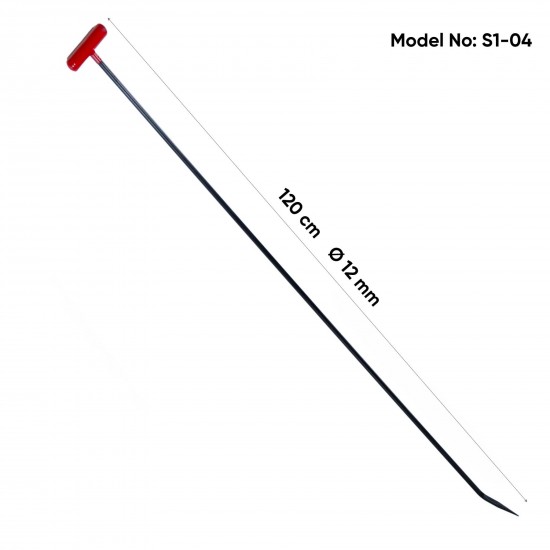 120 cm Tek Kıvrımlı Sivri Uç Çubuk - 16mm Çap - S1-01