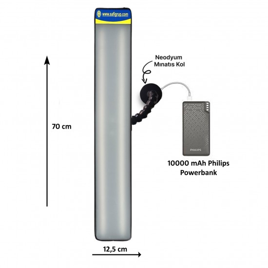 2 Sıra LED Mıknatıslı ve USB Şarjlı Boyasız Göçük Düzeltme Lambası, PDR LED Lamba SL-06