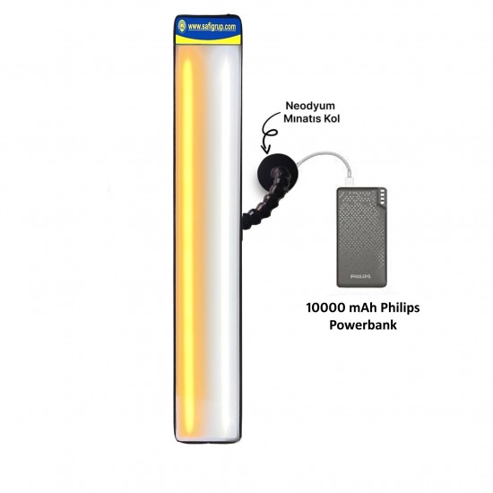 2 Sıra LED Mıknatıslı ve USB Şarjlı Boyasız Göçük Düzeltme Lambası, PDR LED Lamba SL-06