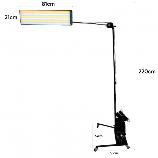 6 Sıra LED Boyasız Göçük Düzeltme Lambası, Ayaklı PDR LED Lamba