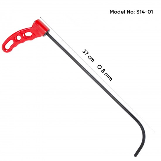 43 cm 8mm Sustalı Yassı Kapalı Uçlu Kılıç Çubuk - s14-01
